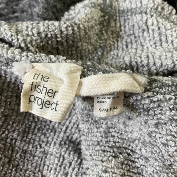 THE FISHER PROJECT Grey High Low Open Front Poncho - Picture 4 of 5